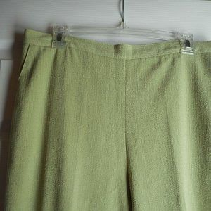 Alfred Dunner lime green pants, size 14